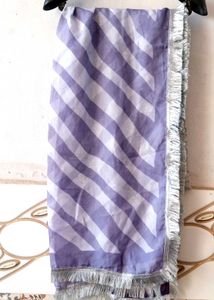 Purple Printed Kurta with Silver Embellishments