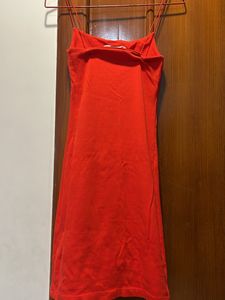 Zara Orange Bodycon Dress