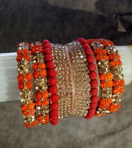Stunning Embellished Bangles Set