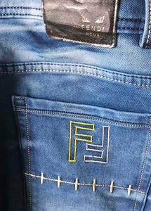Fendi Jeans with Smiley Detail