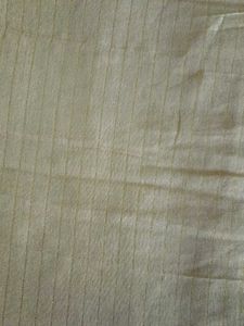 Elegant Gold Striped Fabric with Tassel Trim