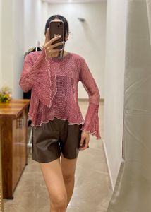 Mesh Chiffon TOP with flared bell sleeves