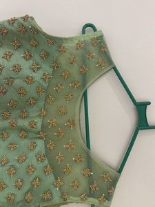 Embellished Mint Green Blouse