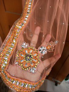 Embroidered Net Kurta