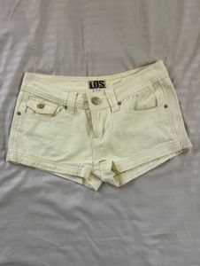 Butter Yellow Denim Shorts