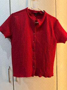 Ruby Crush Textured Top