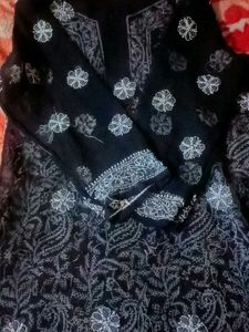 Elegant Black Chikankari Kurta