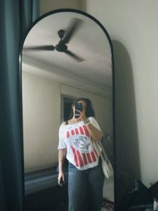 H&amp;M's Off-shoulder Graphic T-Shirt