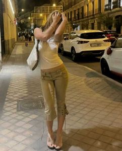Embroidered Capris y2k 2000s