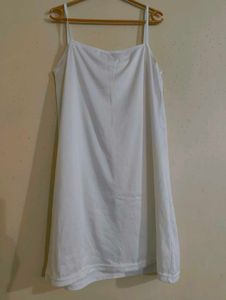 White Spaghetti Strap Slip Dress
