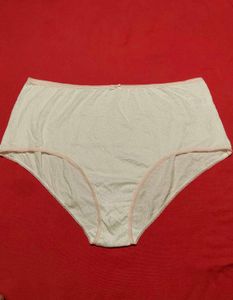 White Polka Dot High-Waist Brief Panty