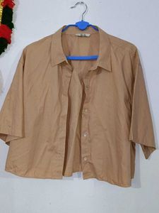 Tan Oversized Shirt