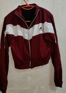 Maroon Adidas Track Jacket