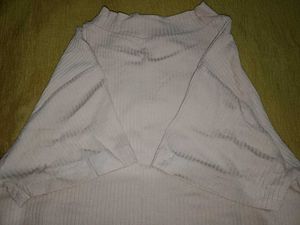 peach Ribbed Mock Neck Top(S)