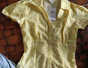 Chic Yellow Puff Sleeve Blouse