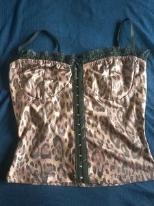 Leopard Print Corset Top