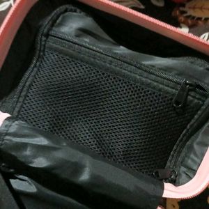 Cute Pink Travel Cosmetic Bag / Hard Shell Pouch