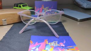 Stylish Purple Eyeglasses with Case
