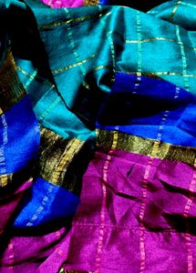 Multi colour silk saree