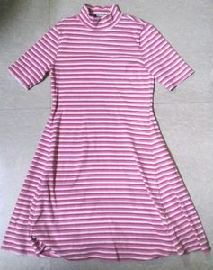 pink striped dress