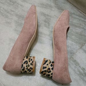 Nude Block Heels
