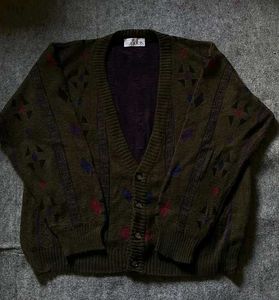 Vintage Patterned Cardigan Sweater