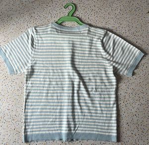 Striped Knit Cardigan Top