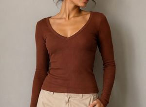 Long Sleeve V-Neck Top