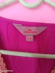 anouk brand Pink coord Set with Gold Print