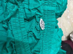 Flowy Tiered Teal Maxi Skirt