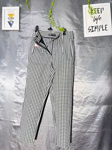 Zara Gingham Check Trousers