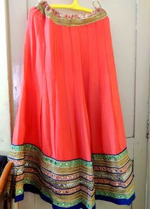 Vibrant Orange Lehenga set