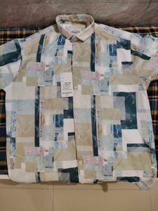 Men's Abstract Print Short Sleeve Shirt