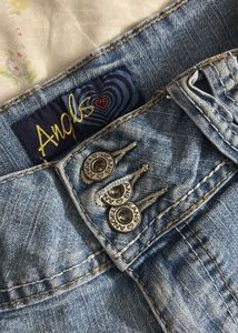 Womens Low Waisted Blue Denim Shorts