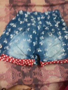 Cute Minnie Mouse Denim Romper