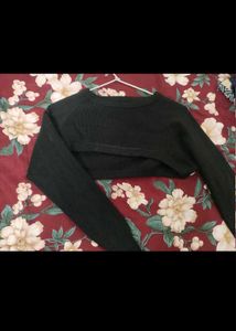 Solid Black Long Sleeve Top