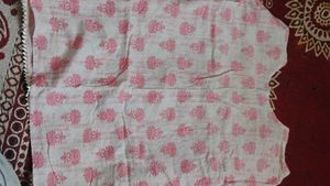 Chic Pink Floral Print Kurta