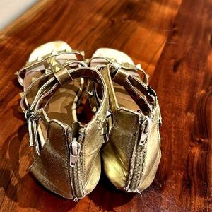 Gold Studded Gladiator Sandals