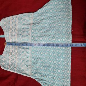 Boho Blue Peplum Tank Top
