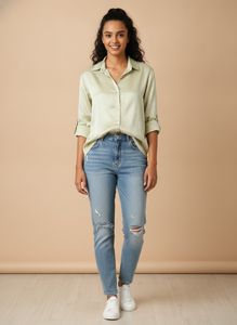Light Green Button-Up Shirt