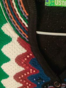 Colorful Zigzag Patterned Cardigan