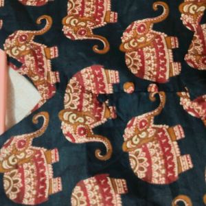 Elegant Elephant Print Kurta
