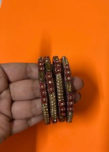 4 Bangles Kada Set Of 2
