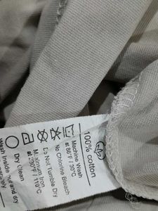 Beige Printed T-Shirt For Men's