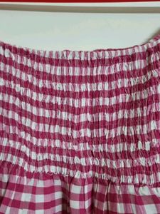 Gingham Off-Shoulder Top