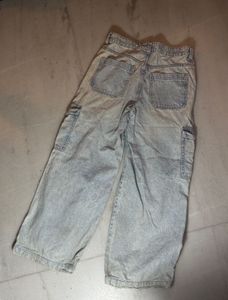 Light Wash Baggy Cargo Jeans