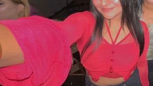 Red Power Mesh Cropped Top