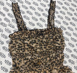 Leopard Print Crop Cami Top