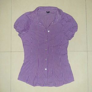 💜 Authentic Benetton Purple Pinstripe Shirt