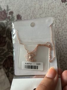 Evil eye rose gold necklace